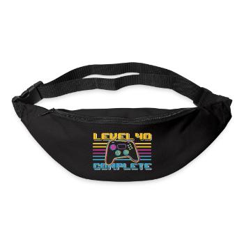 40 Geburtstag Level 40 Complete 40 Jahre Gamer - Gürteltasche - Schwarz - Vorne