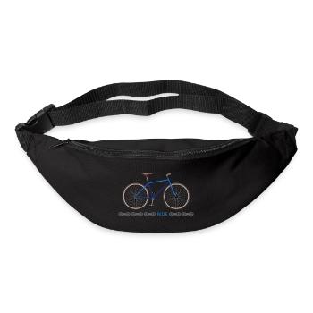 Bicycle "ride" Cyclist bike tour saddle up - Bum bag - black - Front