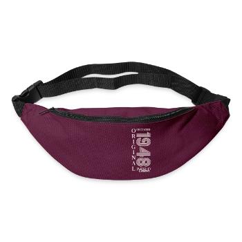 75th Birthday Original December Born 1948 - Bum bag - burgundy - Front