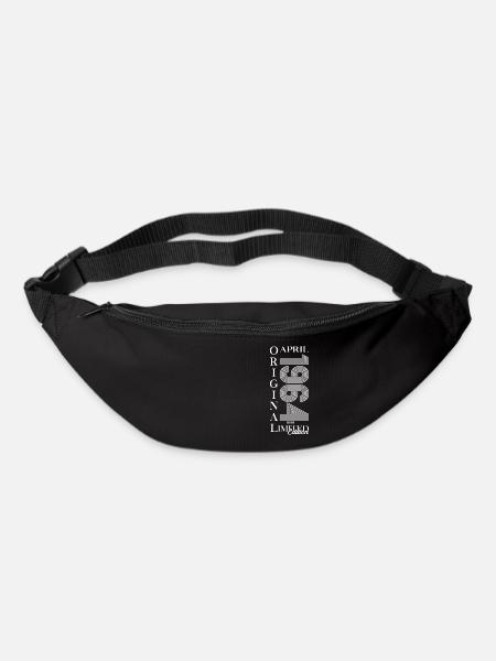 60e anniversaire homme légende avril Vintage 1964 - Sac banane - noir