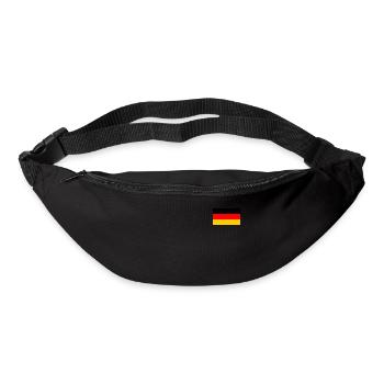 German flag on white ground on your heart - Bum bag - black - Front