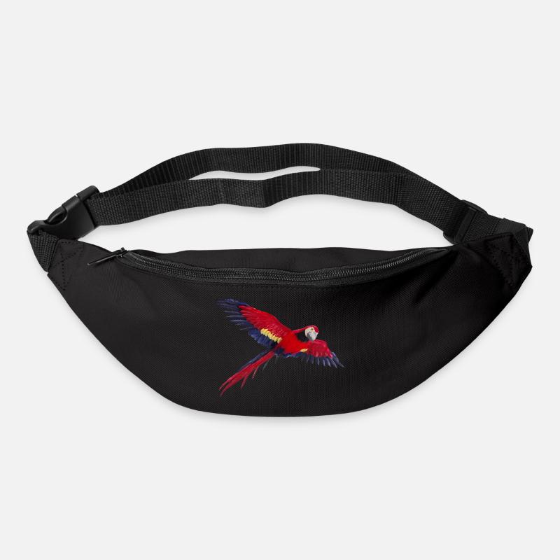 parrot papagei bird vogel1 - Gürteltasche - Schwarz