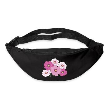 Blumen - Gürteltasche - Schwarz - Vorne
