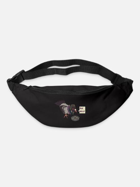 Traurige Taube - Gürteltasche - Schwarz