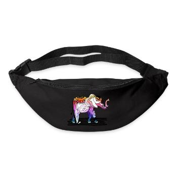 éléphant - Sac banane - noir - Devant