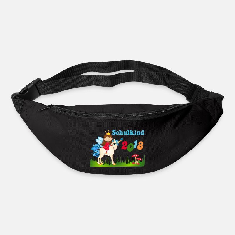 Schulkind 2018 Einschulung Einhorn Mädchen - Gürteltasche - Schwarz