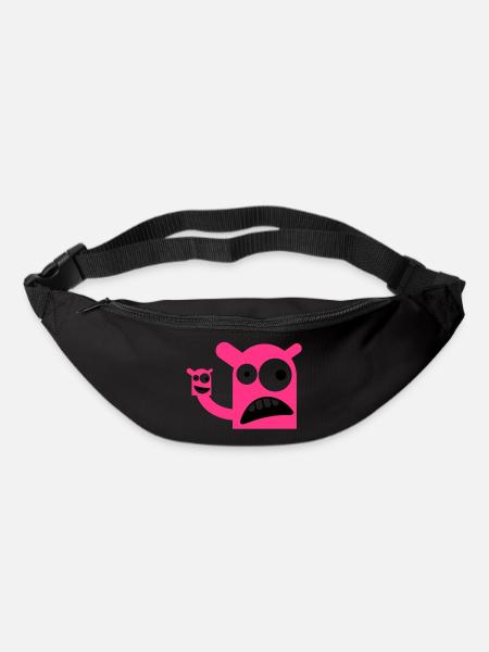 Ein Monster mit einer Monster-Puppe - Gürteltasche - Schwarz