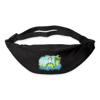 Mädchen Drachen reiten - Gürteltasche - Schwarz - Vorne