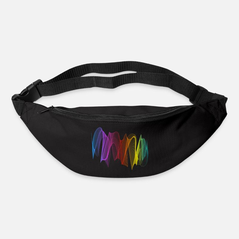 Abstract Lines Design 07 - Bum bag - black