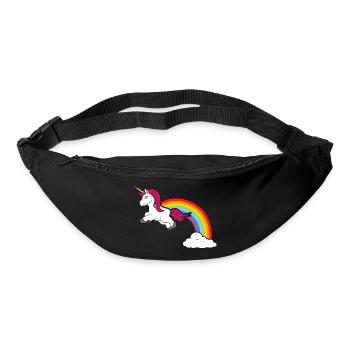 Regenbogen Einhorn BytheManzanitas - Gürteltasche - Schwarz - Vorne