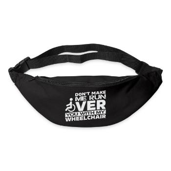 Rollstuhl Rollstuhlfahrer Rollstuhlfahrerin Rolli - Gürteltasche - Schwarz - Vorne