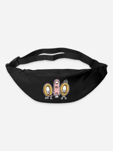 Demande en mariage bagues de mariage fiançailles - Sac banane - noir