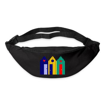 VACANCES. VIVE LES VACANCES. VACANCES. PLAGE. MER - Sac banane - noir - Devant