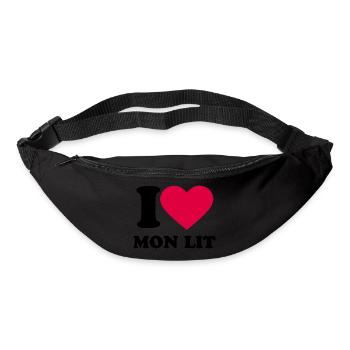 I love mon lit - Sac banane - noir - Devant