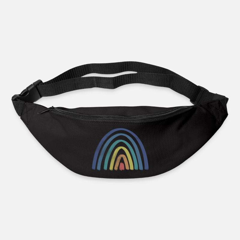 Regenbogen - Gürteltasche - Schwarz