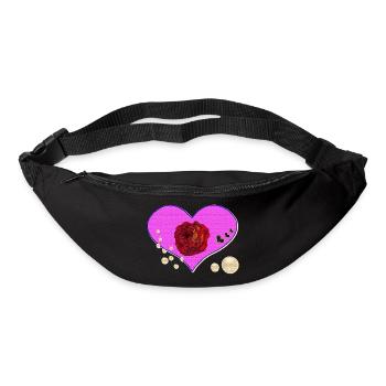 rosen design, Herzmuster Perlen - Gürteltasche - Schwarz - Vorne