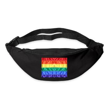Drapeau arc-en-ciel Gay Pride LGBT LGBTQ Pride - Sac banane - noir - Devant