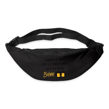 Sauvez la Terre, il y a de la bière ! - Sac banane - noir - Devant