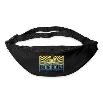 Stockholm Skyline Königreich Schweden - Gürteltasche - Schwarz - Vorne