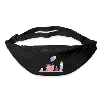 toilet toilet bathroom bathroom children household hippo - Bum bag - black - Front