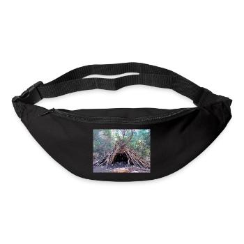 Drawing of Provence - Wooden hut in the Forest - Bum bag - black - Front