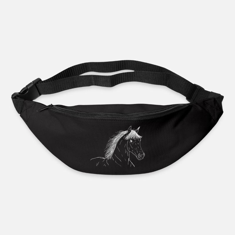 Cheval - Sac banane - noir