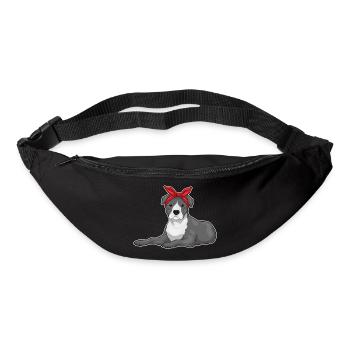 Arc de cheveux de pitbull - Sac banane - noir - Devant