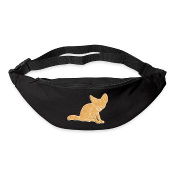 "Fennek", Boho Line Art Design, Series "Desert" - Bum bag - black - Front
