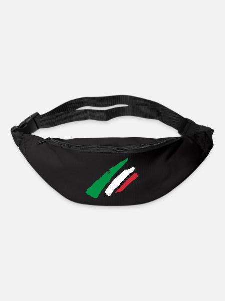 Italien Flagge Streifen - Gürteltasche - Schwarz