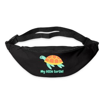 Ma petite tortue ! - Sac banane - noir - Devant