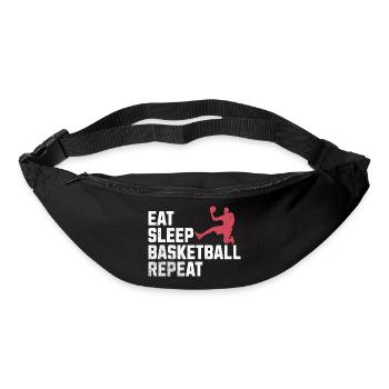 Manger, dormir, jouer au basket-ball, répéter : la vie d’un vrai - Sac banane - noir - Devant