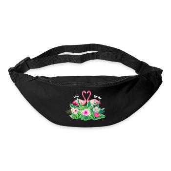 Der Flanschflamingo tropisch - Gürteltasche - Schwarz - Vorne