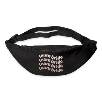 Team Bride groovy design bachelorette party JGA - Gürteltasche - Schwarz - Vorne