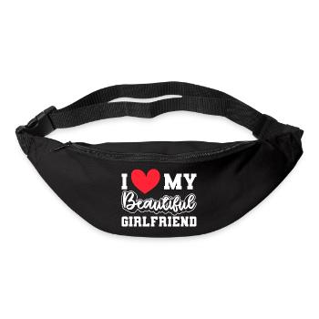 Couples Amour Coeur Ami Idée Cadeau Relation - Sac banane - noir - Devant