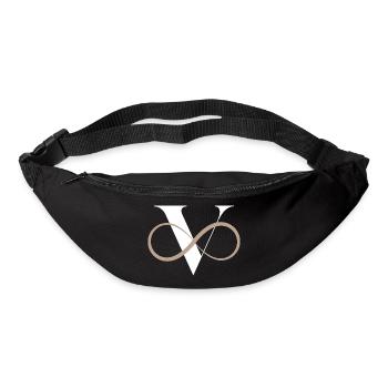 Lettre v infinie - Sac banane - noir - Devant