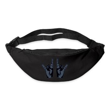 Heavy Metal Hard Rock Music Horns Hand Gesture Logo - Bum bag - black - Front