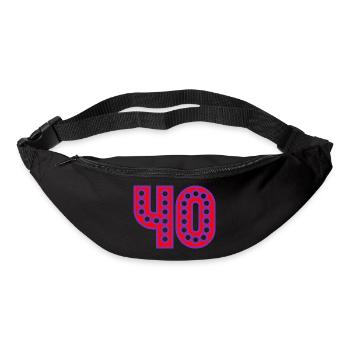 40. 40 ANS. 40e ANNIVERSAIRE. ANNIVERSAIRE 40 ANS. - Sac banane - noir - Devant
