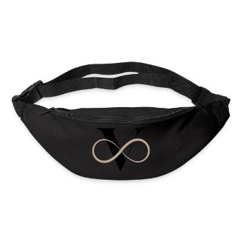 Lettre v infinie - Sac banane - noir - Devant