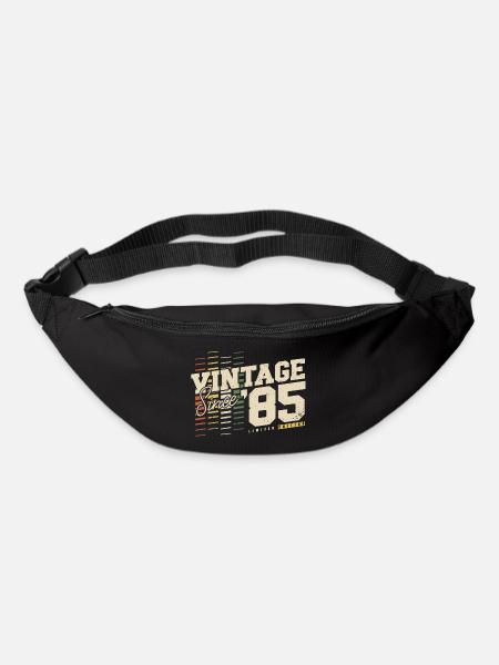 Vintage 1985 Jahrgang geboren Retro Geburtstag - Gürteltasche - Schwarz