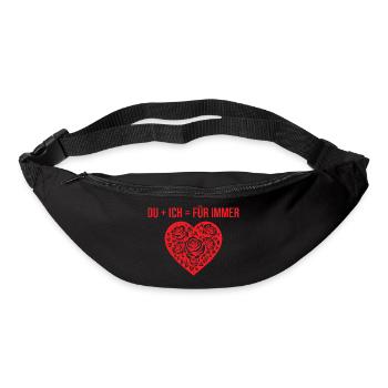 Du + ich = Für immer - Gürteltasche - Schwarz - Vorne