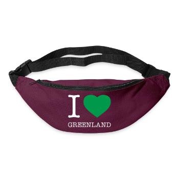 I LOVE GREENLAND Grönland - Gürteltasche - Burgunderrot - Vorne