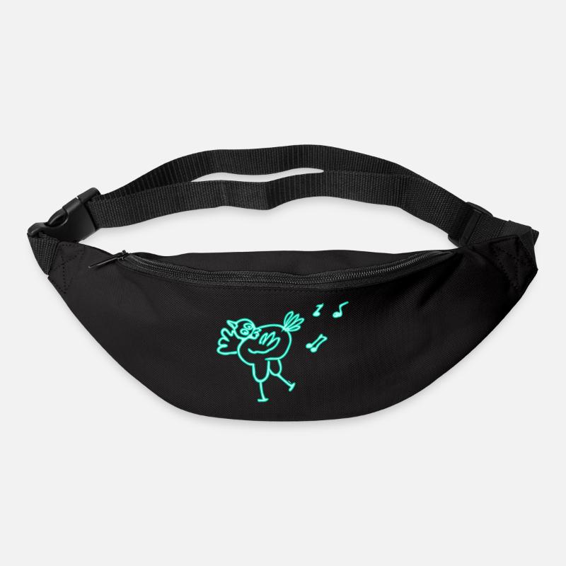 Poulet néon - Sac banane - noir