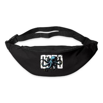 Stilisierter Oktopus - Gürteltasche - Schwarz - Vorne