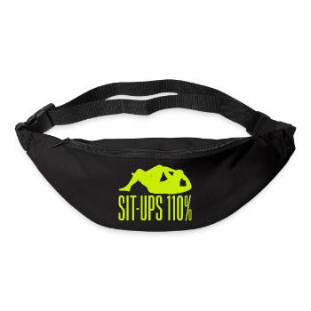 Fanatiques de fitness Redressements assis 110 % Gymnastique suédoise Gym - Sac banane - noir - Devant