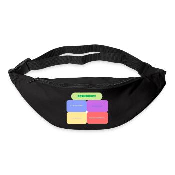 Opinions! Colorful Blocks - Gürteltasche - Schwarz - Vorne