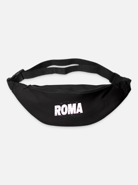 Rom Roma Italien Stadt Schrift Heimat Liebe Urlaub - Gürteltasche - Schwarz