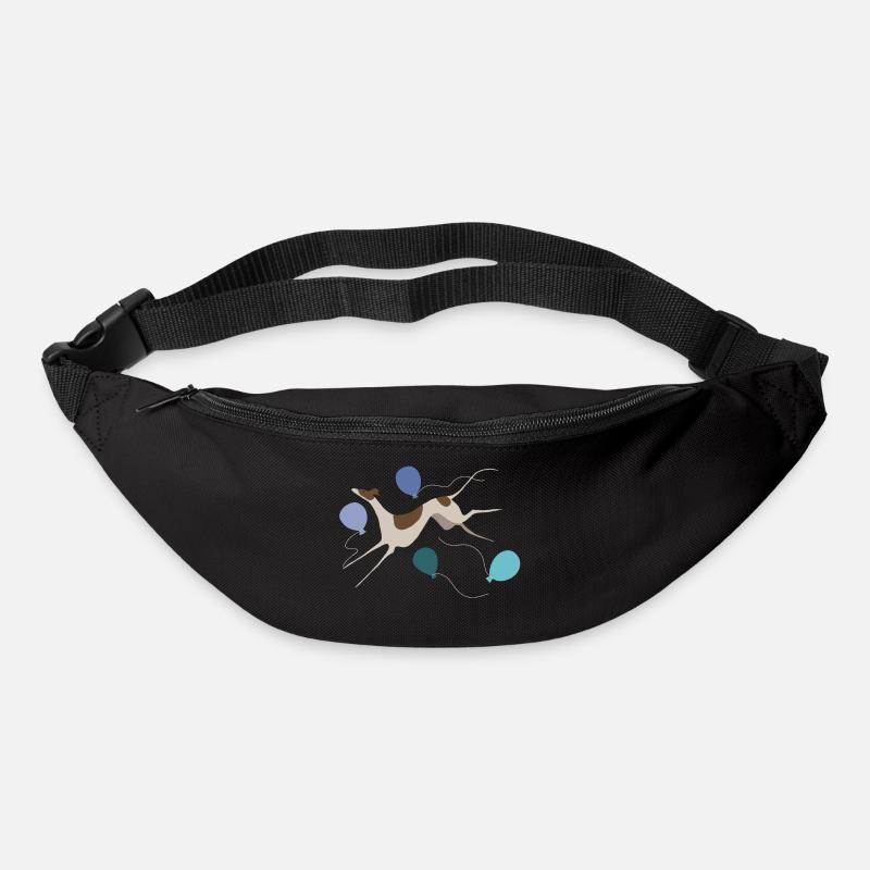 Sauts de lévriers et ballons - Sac banane - noir