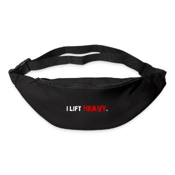 I Lift Heavy (white/red) - Bum bag - black - Front