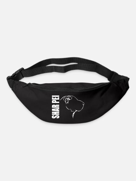 SHAR PEI Profil Hunde Hund Wilsigns - Gürteltasche - Schwarz