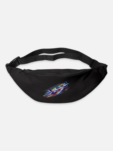 Avion de voltige - Sac banane - noir
